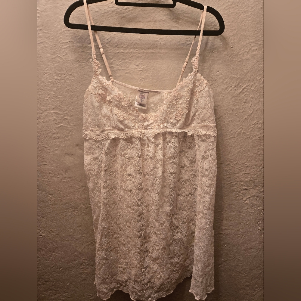 In Bloom by Jonquil Lace Camisole Top Cream Coquette Fairycore Lingerie Y2K L